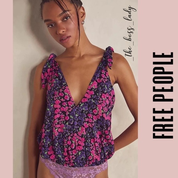 Free People bodysuit Small floral one-piece top lace - Picture 4 of 6
